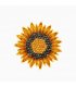 XSB158 - Yellow Sunflower Saree Brooch